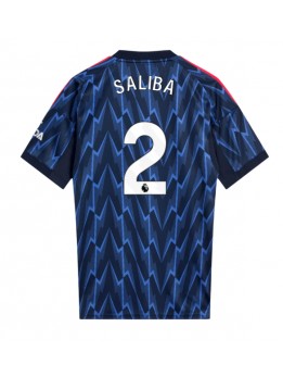 Arsenal William Saliba #2 Replika Borta Kläder 2025-26 Kortärmad